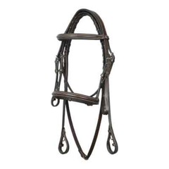 Henri de Rivel Pro Fancy Raised Comfort Crown Padded Bridle Havana