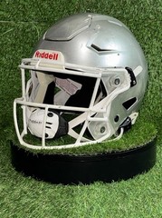 Silver Riddell Speedflex Medium Football Helmet