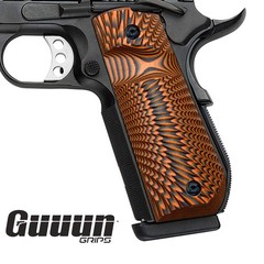 1911 Grips G10, Full Size Government Grips, Bobtail Round Butt Cut, OPS Sunbu…