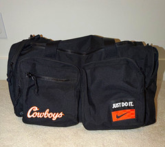Rare/ Team Issued Oklahoma State Nike Black Orange Duffel Gym Bag/ Barely Used