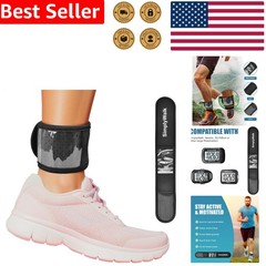 Comfortable Pedometer Ankle Band – Soft Black Pouch for Easy Step Tracking