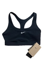 NIKE Dri-FIT Swoosh Women’s Low Support Sports Bra Size XS, Black/White NWT