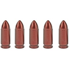 A-Zoom 9MM Snap Caps 5 Pack Red Aluminum for Safe Practice and Function Testing