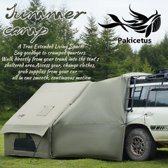PAKICETUS SUV Rear Air Tent 6.3+6m² Awning Dual Color Camping Shelter