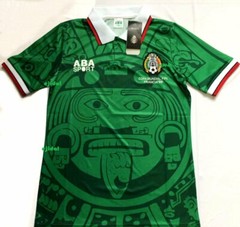 ABA SPORT Mexico 1998 Jersey LARGE RETRO France NO NAME shirt Home TRUE SIZE L