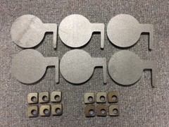 AR500 Steel Target Dueling Tree DIY Kit 6pc 4″ x 3/8″ Paddles With Tabs! USA!