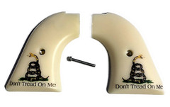 HERITAGE ARMS ROUGH RIDER IMITATION IVORY DON’T TREAD ON ME GRIPS .22 & .22 MAG