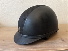 Charles Owen Ayr8 Plus Leather Look Riding Hat Helmet 61 Cm Size 7.5 VGC w/bag