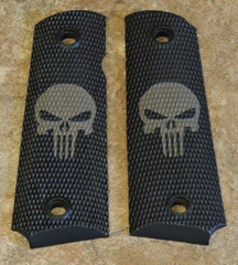 1911 Grips – PUNISHER – BLACK/COYOTE – .45, AMBI CUT, FULL SIZE, CUSTOM