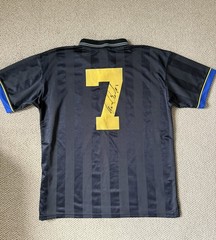Eric Cantona Hand Signed Shirt Football Soccer Autograph Manchester Man United