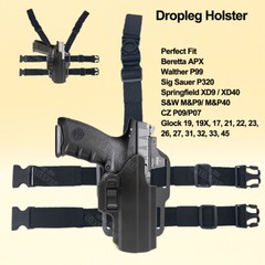 Drop Leg Holster Fit CZ P07 P09 P-10C P-10F P-10M P-10S P-10SC 9mm OWB Thigh