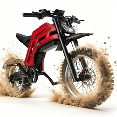 22in Electric Bike for Adults 3000W Motor 58V 30AH Off-road Mountain Ebike Red