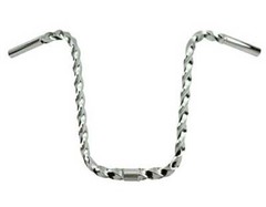 15″ RISE GENUINE VINTAGE LOWRIDER ALL SQUARE TWISTED HANDLEBAR 25.4MM IN CHROME.