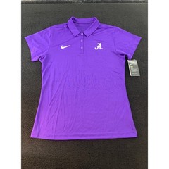 Nike Dri Fit Alabama Crimson Tide Womens Polo Shirt Purple A Logo Size M