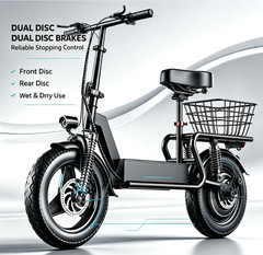 ASKGO Electric Scooter with Seat 35Miles 27MPH 14″ Foladable Commuting Scooter