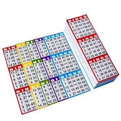 Bingo Paper Game Cards – 3 Card -100 Books of 5 Sheets