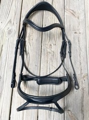 OS XF WB Red Barn Arena Black Anatomic Dressage English Horse Bridle Padded