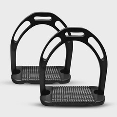 Black Jin Aluminum Safety Brackets for English Western Riding 4.75″
