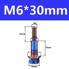 M6x30mm Stainles Steel Head Flange Hollow Bolt Motorcycle Disc Brake Rotor Screw