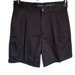 Vintage Ivy Crew Golf Mens Black Gorpcore Shorts Pleated Microfiber Size 30