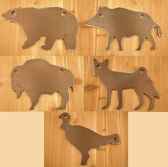 1/2″ AR500 Steel Animal Shooting Targets Large Animals Set of FIVE
