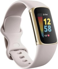 Fitbit Charge 5 Advanced Health & Fitness Tracker – Lunar White/Soft Gold