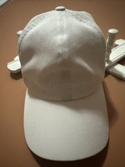 Lululemon White Baseball Cap One Size Adjustable Solid Logo Unisex