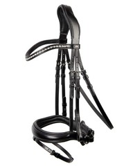 Schockemohle Brantford Anatomical Snaffle Bridle Black/Silver – NO IMPORT FEES