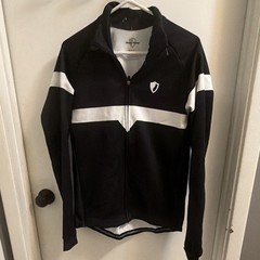 Danny Shane Men’s XL Black/White Colorblock Full Zip Cycling Jersey Pockets