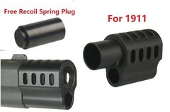 1911 .45 ACP Black Muzzle Brake Compensator, Free Spring Plug, Three Styles