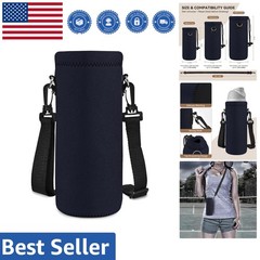 Machine Washable Insulated Water Bottle Carrier – Adjustable Floral Sling Bag