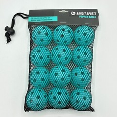 24 Bandit Sports Popper Tee Balls (TWO Packs of 12) – Plastic Training Baseballs