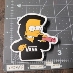 Bart Simpson Rapping Adult Humor Sticker For Guitar Laptop Phone Mat90