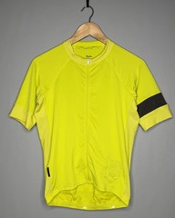 RAPHA PRO TEAM CYCLING SHORT SLEEVE JERSEY YELLOW GREEN LARGE HI VIZ