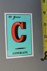 Chocolate Skateboards 30 Years Loteria Original Z6 Vintage Skateboarding STICKER