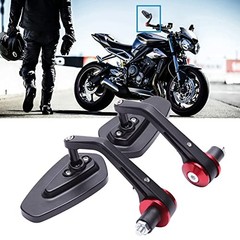 Motorcycle mirror 7/8″22mm Handle Bar End Motorcycle Irregular shape Black&Red