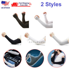 1 Pair Cooling Arm Sleeves UV Sun Protect Covers For Men Women Outside Sport US