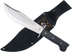 Frost Cutlery Carson Raider Bowie Fixed Blade Knife Black Pakkawood – F18418