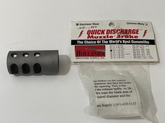 Holland s Shooters Supply Quick Discharge Muzzle Brake Stainless 5/8×28