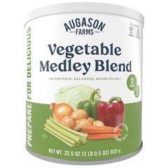 Augason Farms Vegetable Medley Blend 33 oz Freeze-Dried Emergency Food Can