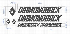 Custom Diamondback bike Frame Decal Set. Pick Your Color. USA Seller!