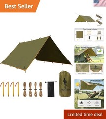 10×10.5ft Tactical Waterproof Tarp – Durable, Portable Shelter for All Weather