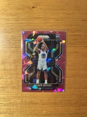 Moses Moody 2021-22 Panini Prizm Rookie Pink Cracked Ice RC #308 Warriors GSW