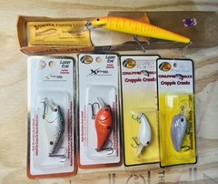 Bomber Long A Vintage Crankbait + Bass Pro XPS Lazer Eye Crappie Cranks NEW