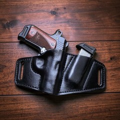 Survival Series Kimber Micro 9mm, Leather Holster with Magazine Holder