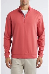 Johnnie-O Motion Pullover Performance Medium Quarter Zip Rougue Red NWT $128