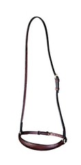 English Bridle Show Caveson – Fancy Stitched – Full Horse Size – Havana Brown
