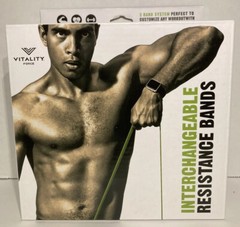 Vitality Force Interchangeable Resistance Band Set 15, 20, 25 LBS w/ Handles