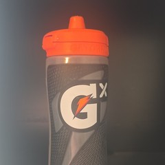 Gatorade GX 30 fl oz Squeeze Water Bottle Push Cap Gray/Orange Plastic