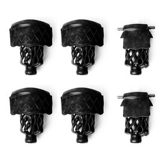 Set of 6 PU Leather Billiard Pool Table Pockets. Replacement Web Drop Bag Set